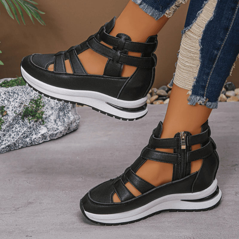 BelleStride™ Orthopedic Platform Sandals - Elegance Without Foot Pain