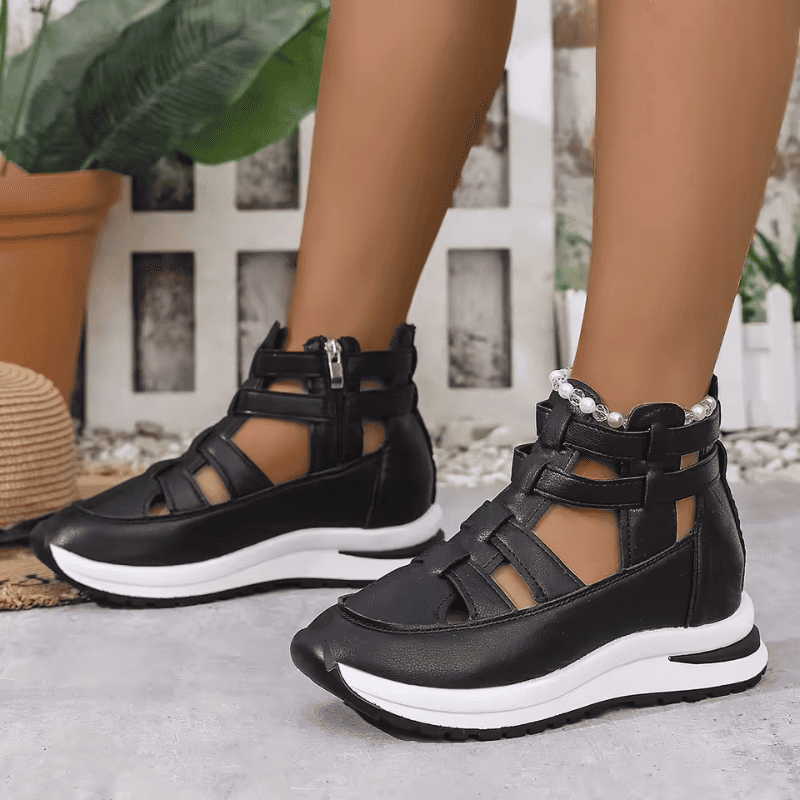 BelleStride™ Orthopedic Platform Sandals - Elegance Without Foot Pain