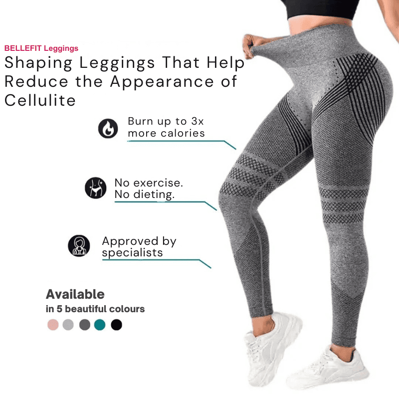 BelleFit™ 3D Anti-Cellulite Sculpting Leggings – Lift Effect & Tummy Control