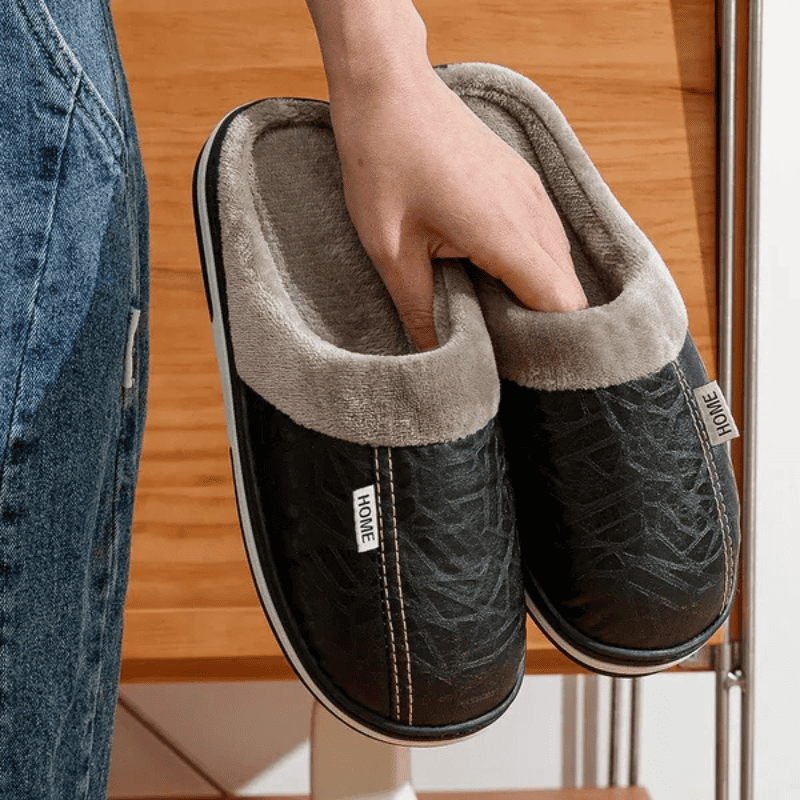 Orthopaedic Leather Slippers – Lined Interior [Odour-neutral]