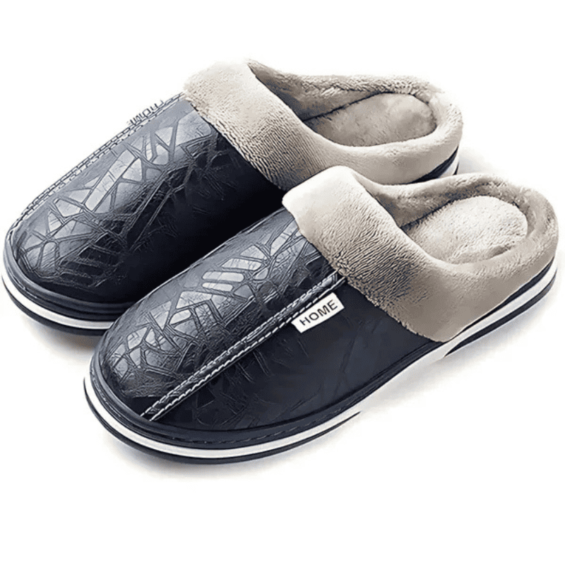 Orthopaedic Leather Slippers – Lined Interior [Odour-neutral]