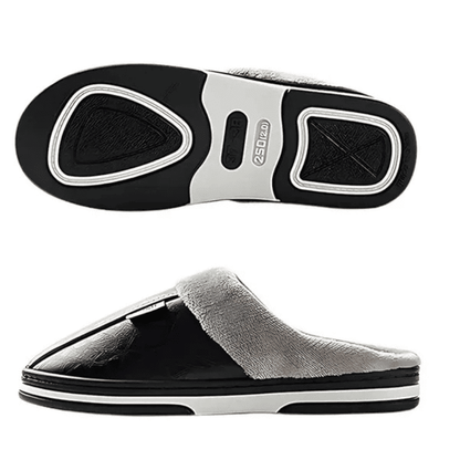 Orthopaedic Leather Slippers – Lined Interior [Odour-neutral]